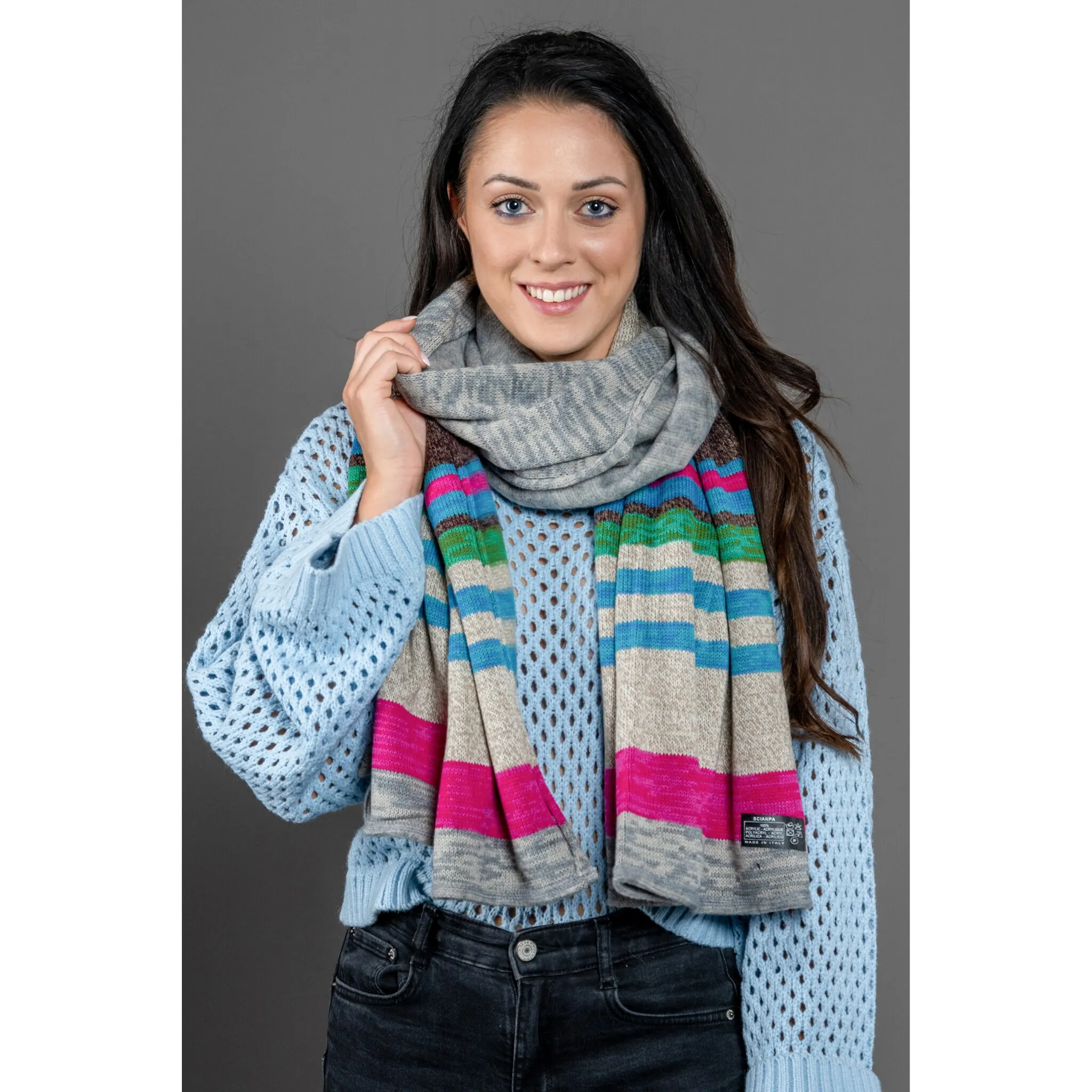 COLLEZIONE ALESSANDRO модный шарф "Bea", приятный, мягкий, в полоску, зеленый
COLLEZIONE ALESSANDRO модный шарф "Bea", приятный, мягкий, в полоску, зеленый