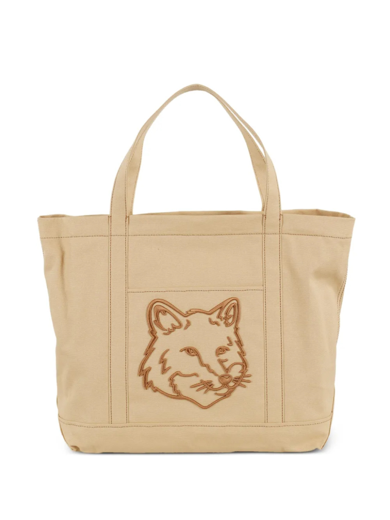 Сумка-тоут с вышитым логотипом Maison Kitsuné, нейтральный
Сумка-тоут с вышитым логотипом Maison Kitsuné, нейтральный