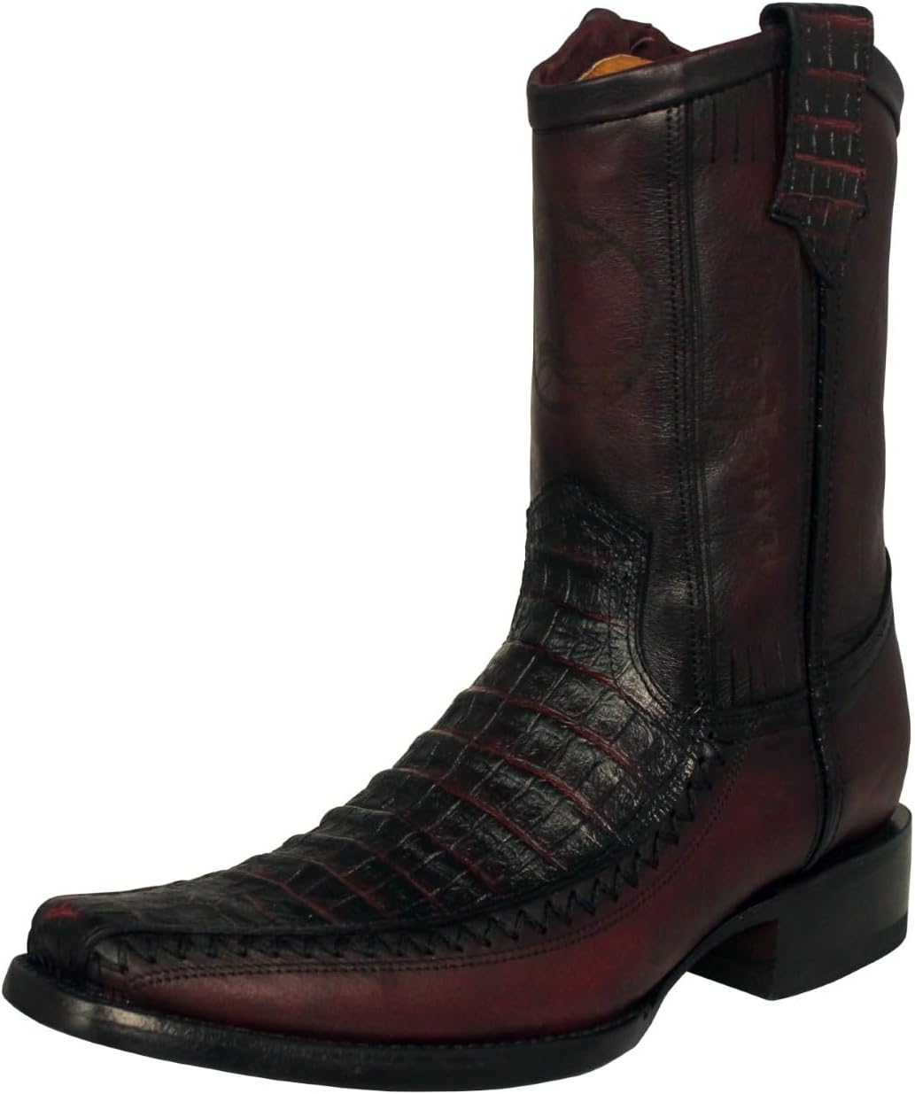 Мужские ковбойские сапоги Texas Legacy черного цвета с принтом «крокодил» на задней части, кожаные, с квадратным носком и молнией, черешни
Мужские ковбойские сапоги Texas Legacy черного цвета с принтом «крокодил» на задней части, кожаные, с квадратным носком и молнией, черешни