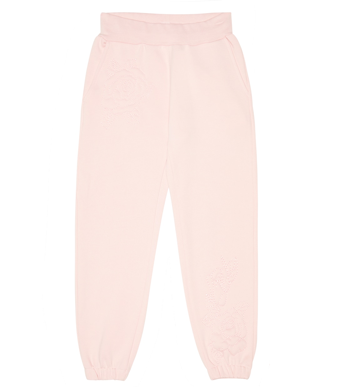 Спортивные брюки из хлопкового флиса Monnalisa, розовый 
Спортивные брюки из хлопкового флиса Monnalisa, розовый