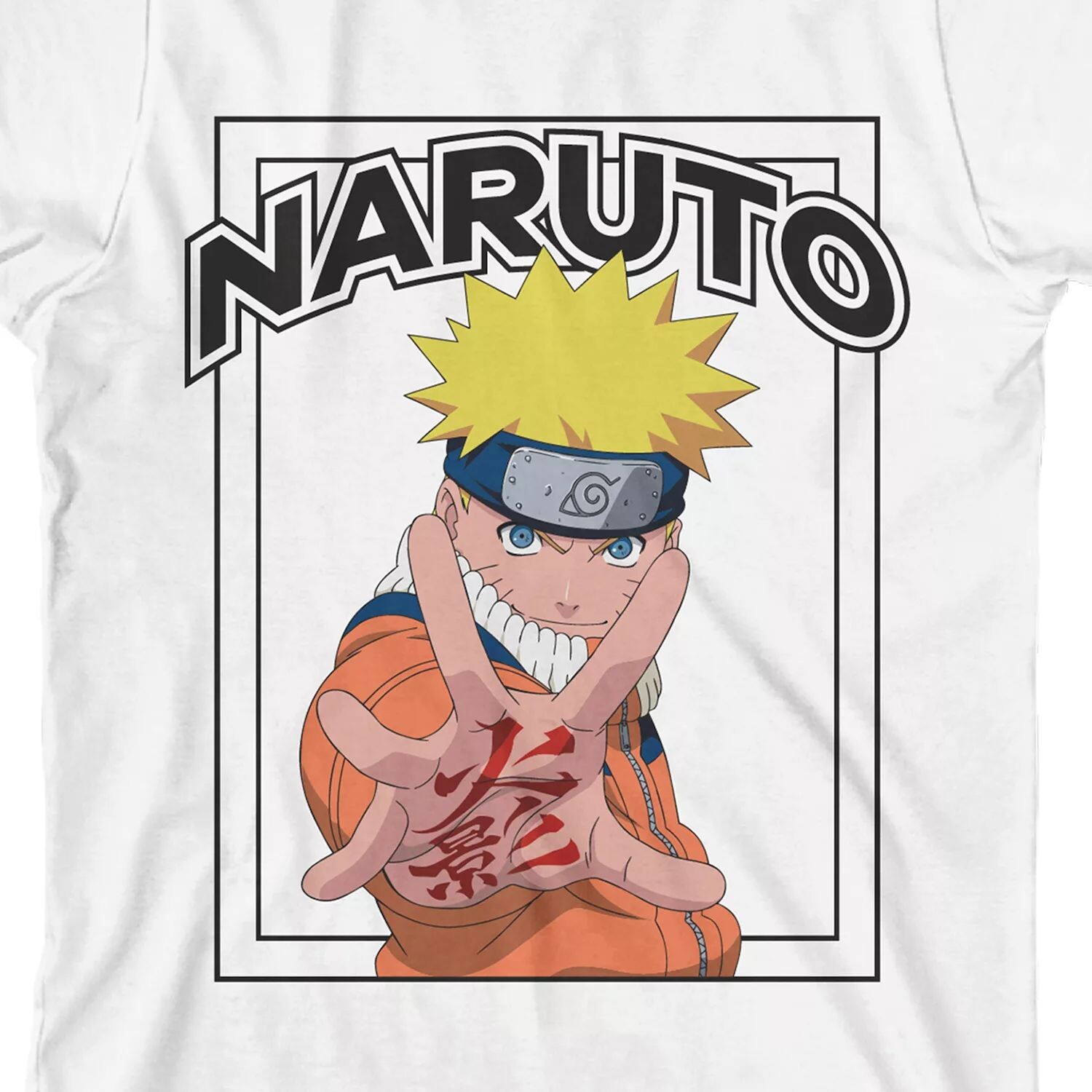 Белая футболка с рисунком «Наруто» и кандзи «Пальма» для мальчиков 8–20 лет Licensed Character, Белый, Белая футболка с рисунком «Наруто» и кандзи «Пальма» для мальчиков 8–20 лет Licensed Character
