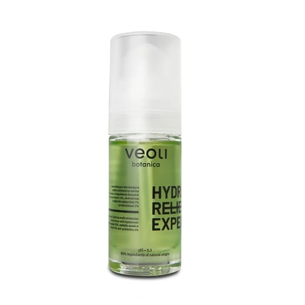 Hydra Relief Expert Увлажняющая и успокаивающая мультимолекулярная сыворотка для лица с 15% комплексом гиалуроновой кислоты, 3% экстрактом центеллы азиатской и 2% пребиотиками 30 мл Veoli Botanica
Hydra Relief Expert Увлажняющая и успокаивающая мультимолекулярная сыворотка для лица с 15% комплексом гиалуроновой кислоты, 3% экстрактом центеллы азиатской и 2% пребиотиками 30 мл Veoli Botanica