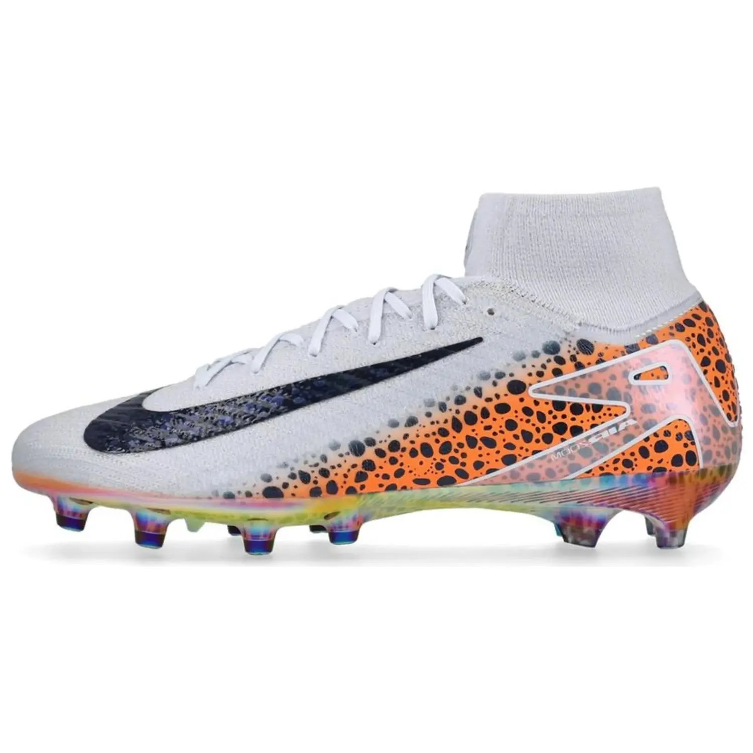 Nike Футбольные бутсы мужские, противоскользящие, износостойкие, белые, оранжевые 
Nike Футбольные бутсы мужские, противоскользящие, износостойкие, белые, оранжевые