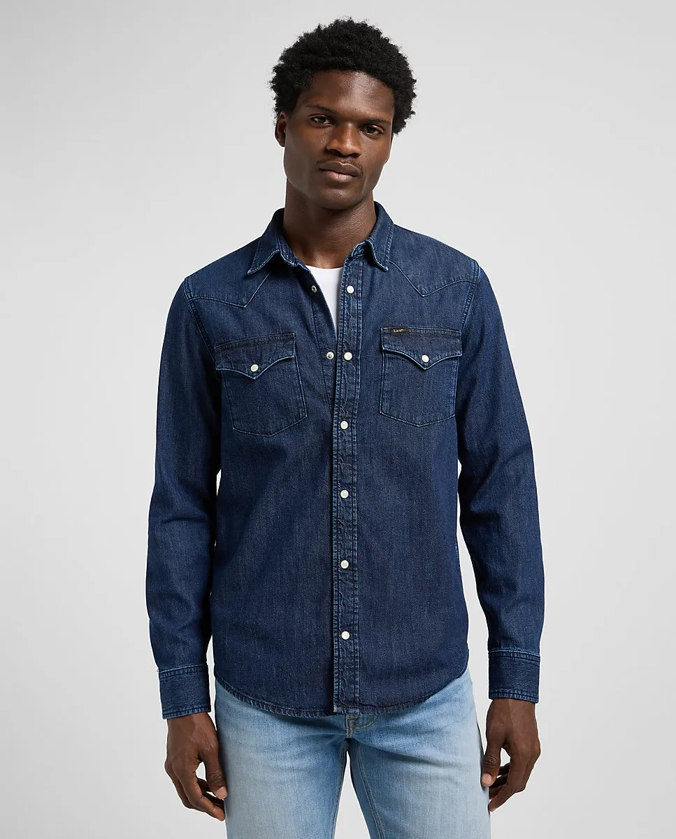 Мужская джинсовая рубашка прямого кроя с карманами с клапанами Lee, синий
Мужская джинсовая рубашка прямого кроя с карманами с клапанами Lee, синий