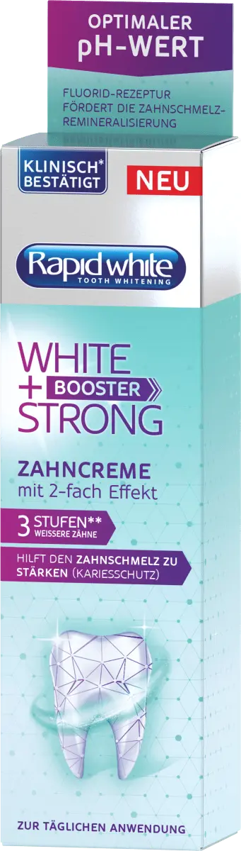 Зубная паста Booster Strong 75 мл Rapid white
Зубная паста Booster Strong 75 мл Rapid white