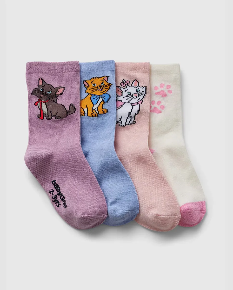 Набор из 4 носков для девочек с графикой Disney The Aristocats сверху Gap, мультиколор
Набор из 4 носков для девочек с графикой Disney The Aristocats сверху Gap, мультиколор