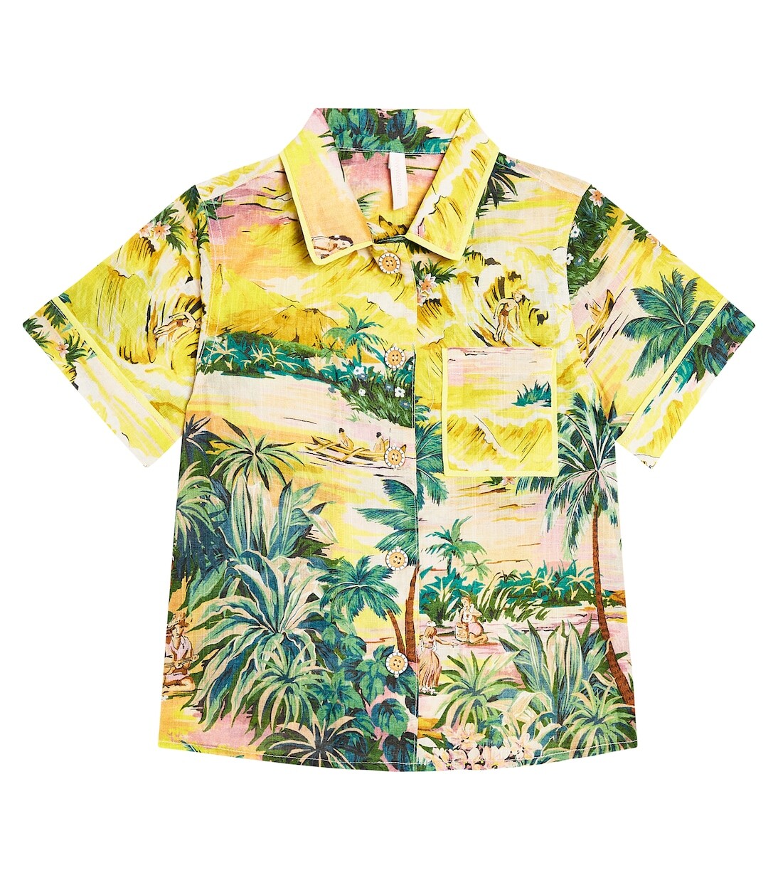 Легкая хлопковая рубашка Zimmermann Kids, желтый
Легкая хлопковая рубашка Zimmermann Kids, желтый