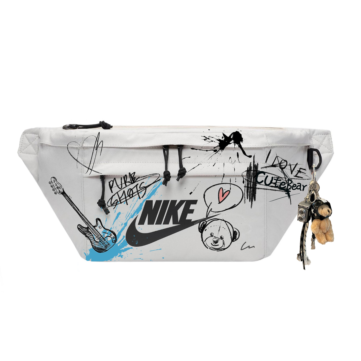 Nike Тканевый панк-медведь наплечная сумка через плечо унисекс черный синий белый, Black
Nike Тканевый панк-медведь наплечная сумка через плечо унисекс черный синий белый, Black