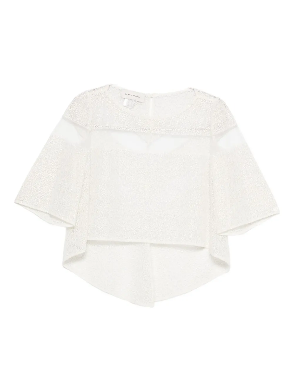 Полупрозрачный топ с рукавами колокол Gemy Maalouf, белый
Полупрозрачный топ с рукавами колокол Gemy Maalouf, белый