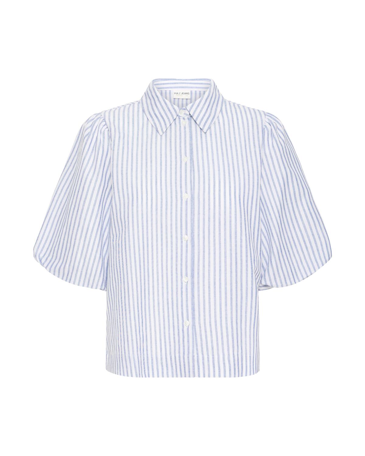 Pulz Блузка 'PZAudrey' в светло-голубом и цвете офф-уайт
Pulz Блузка 'PZAudrey' в светло-голубом и цвете офф-уайт