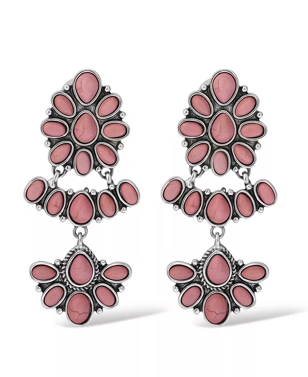 Крупные серьги-подвески с розовыми камнями в форме цветка Jessica Simpson, pink/silver
Крупные серьги-подвески с розовыми камнями в форме цветка Jessica Simpson, pink/silver