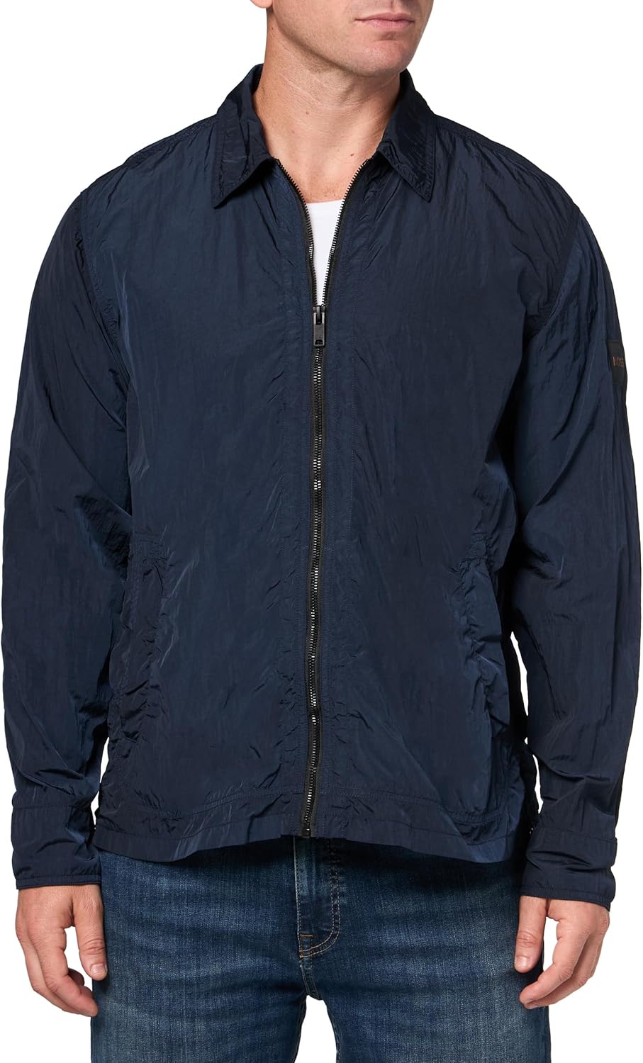 Рубашка BOSS Men's Garment Dye Crinkle Nylon Overshirt, Dark Sky
Рубашка BOSS Men's Garment Dye Crinkle Nylon Overshirt, Dark Sky