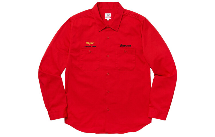 Рубашка унисекс Supreme, красный
Рубашка унисекс Supreme, красный