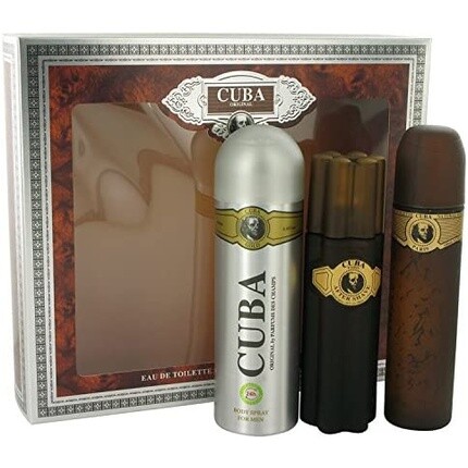 Подарочный набор Cuba Gold By — туалетная вода-спрей + спрей после бритья + дезодорант-спрей для тела для мужчин, Fragluxe
Подарочный набор Cuba Gold By — туалетная вода-спрей + спрей после бритья + дезодорант-спрей для тела для мужчин, Fragluxe