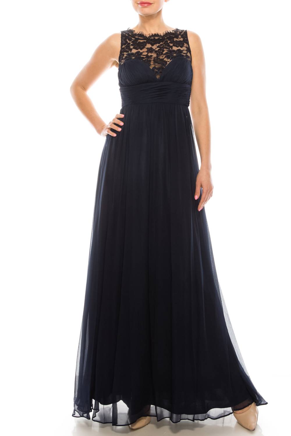 Формальное платье фасона А-силуэт с кружевной горловиной в цвете "сумерки" Aidan Mattox, Twilight
Формальное платье фасона А-силуэт с кружевной горловиной в цвете "сумерки" Aidan Mattox, Twilight