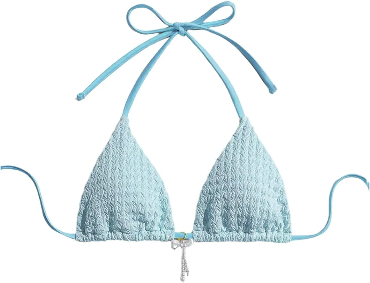 WDIRARA Женский треугольный топ-бикини с текстурированным верхом
WDIRARA Женский треугольный топ-бикини с текстурированным верхом