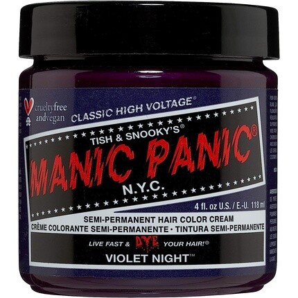 Полуперманентная краска для волос Manic Panic Cream Formula Фиолетовая ночь 118 мл
Полуперманентная краска для волос Manic Panic Cream Formula Фиолетовая ночь 118 мл