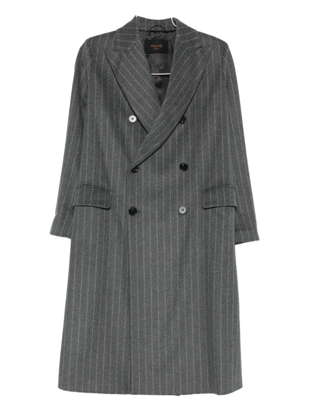 Двубортное пальто в тонкую полоску Paltò, серый
Двубортное пальто в тонкую полоску Paltò, серый