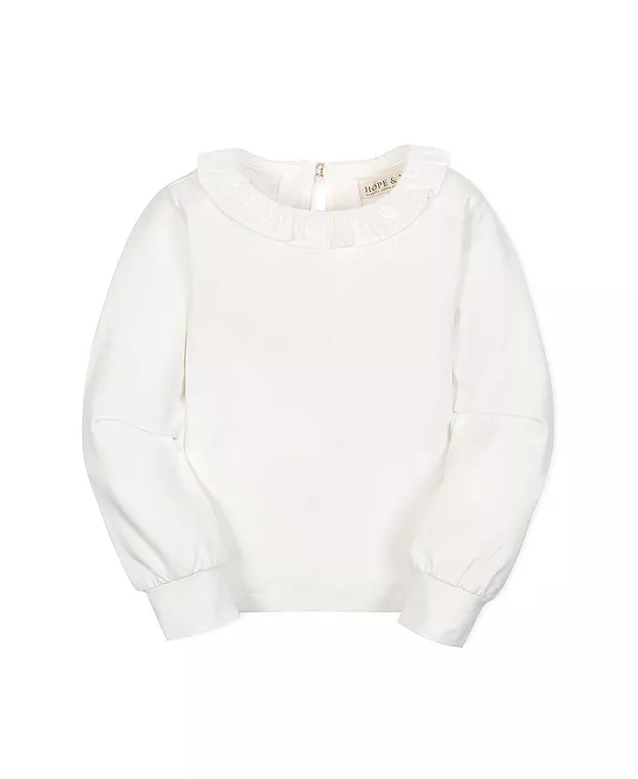 Трикотажный топ из органического материала с длинными рукавами и оборками для девочек младшего и старшего возраста Hope & Henry, белый
Трикотажный топ из органического материала с длинными рукавами и оборками для девочек младшего и старшего возраста Hope & Henry, белый