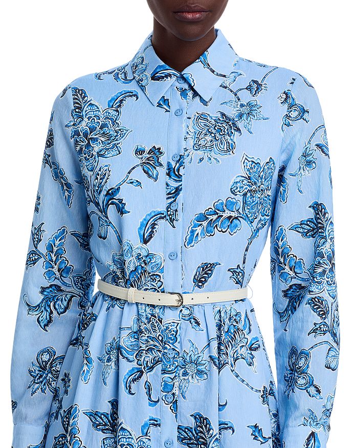 Платье с принтом Caroline Estate Garden Elie Tahari, синий 
Платье с принтом Caroline Estate Garden Elie Tahari, синий