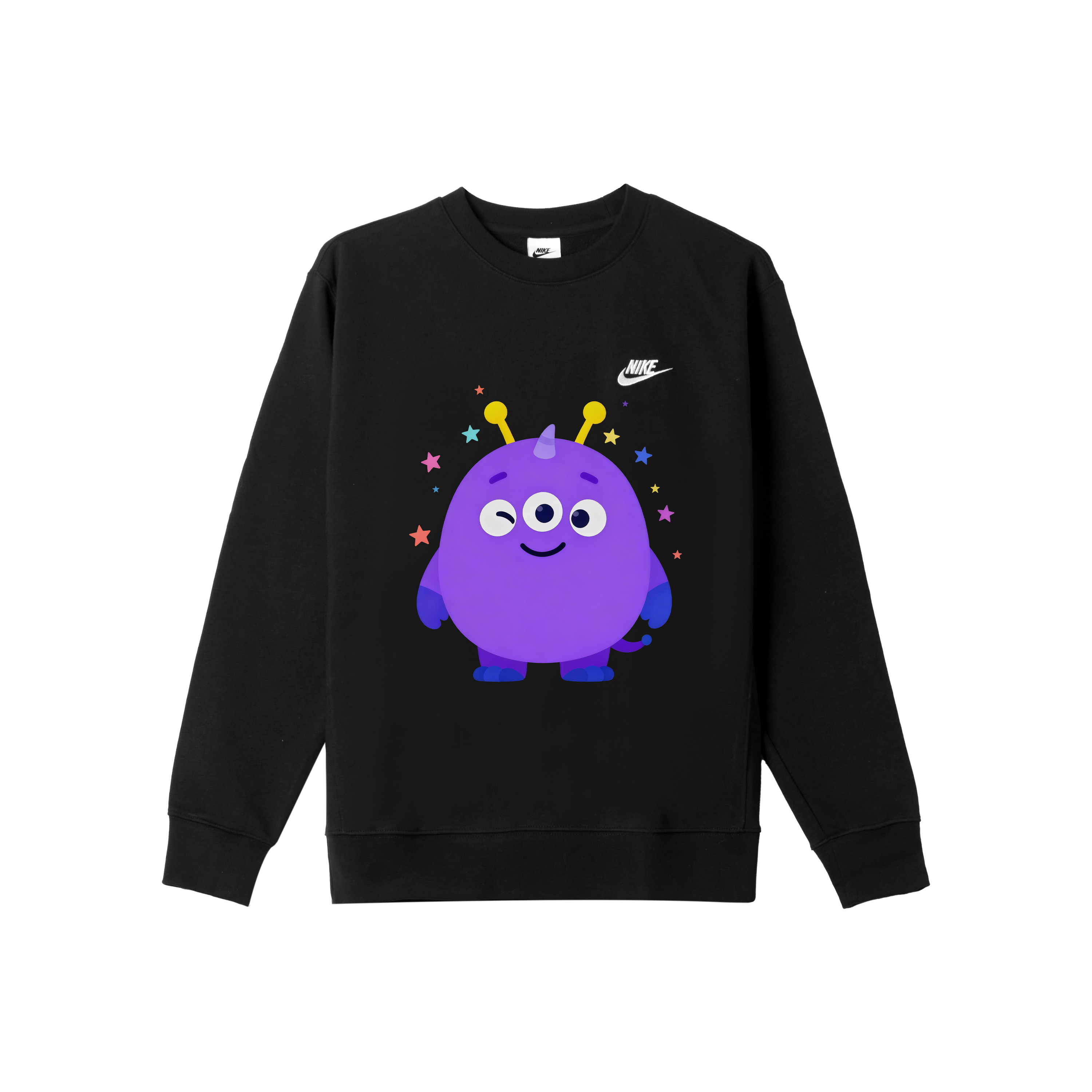 Nike Мужская толстовка с круглым вырезом, черная, средней толщины
Nike Мужская толстовка с круглым вырезом, черная, средней толщины