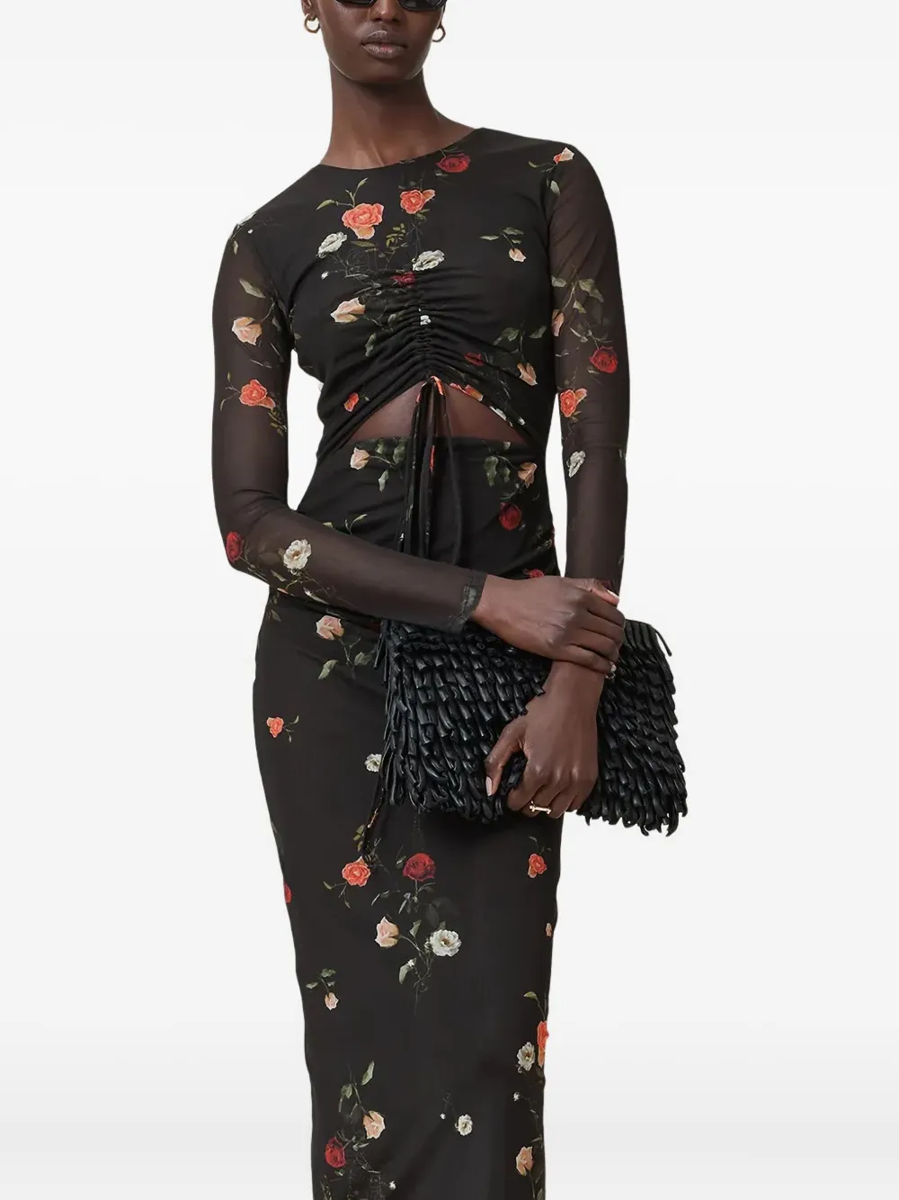 Платье макси с длинными рукавами и цветочным принтом Kathy AllSaints, черный
Платье макси с длинными рукавами и цветочным принтом Kathy AllSaints, черный