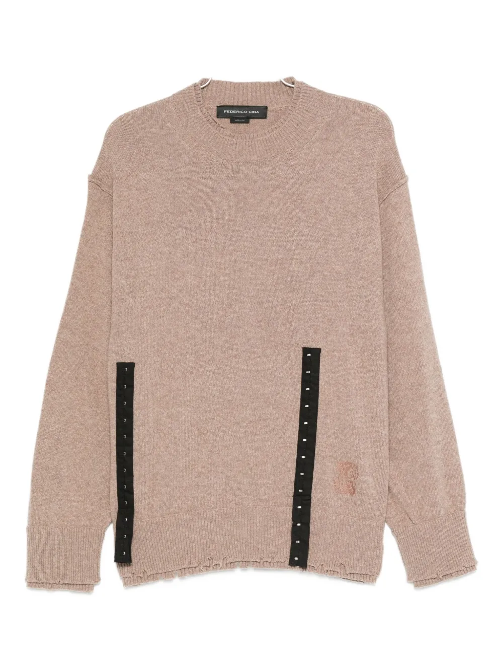 Свитер с необработанным краем Federico Cina, коричневый
Свитер с необработанным краем Federico Cina, коричневый