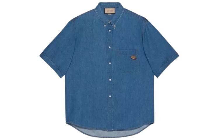 Рубашка мужская синяя Gucci, синий
Рубашка мужская синяя Gucci, синий