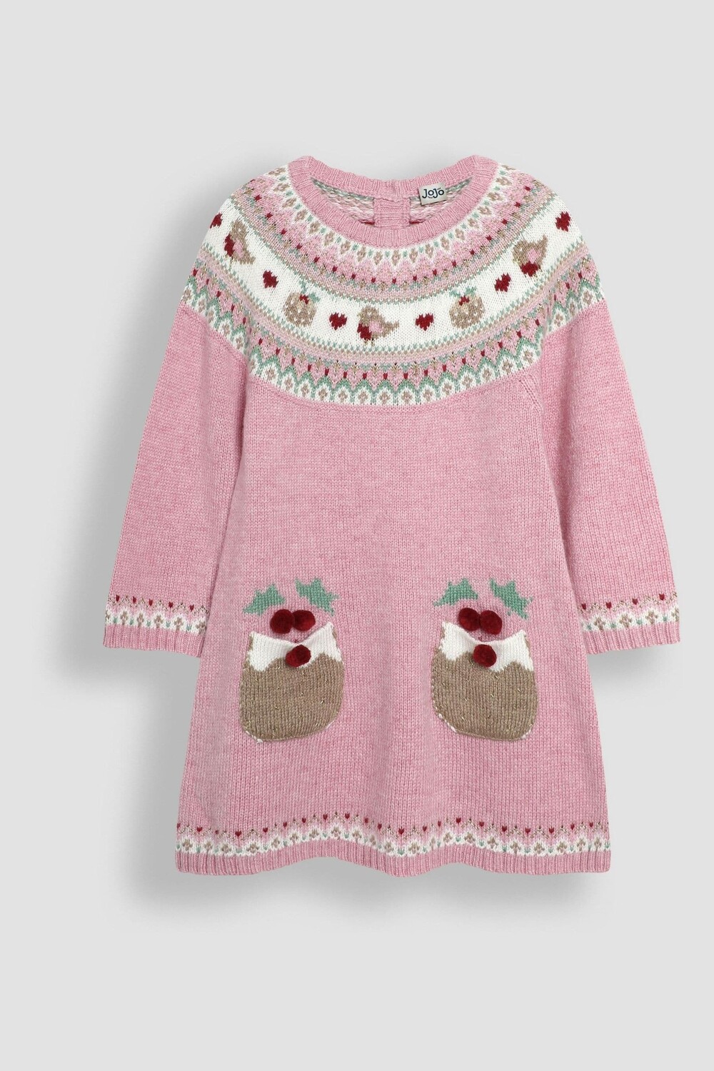 Рождественское трикотажное платье в стиле фэр айл Jojo Maman Bébé, розовый
Рождественское трикотажное платье в стиле фэр айл Jojo Maman Bébé, розовый