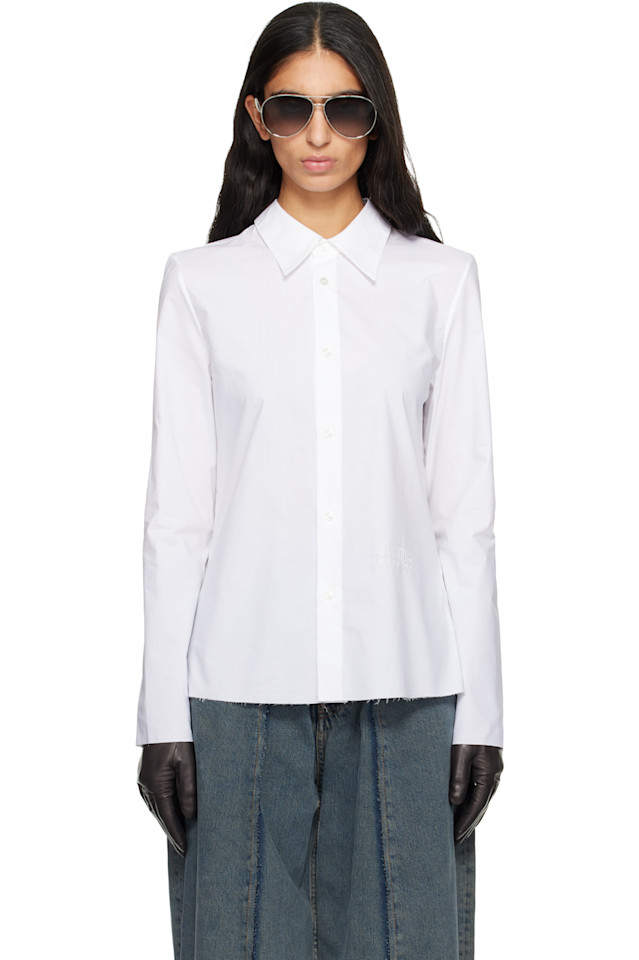 Хлопковая поплиновая рубашка Mm6 Maison Margiela, белый
Хлопковая поплиновая рубашка Mm6 Maison Margiela, белый