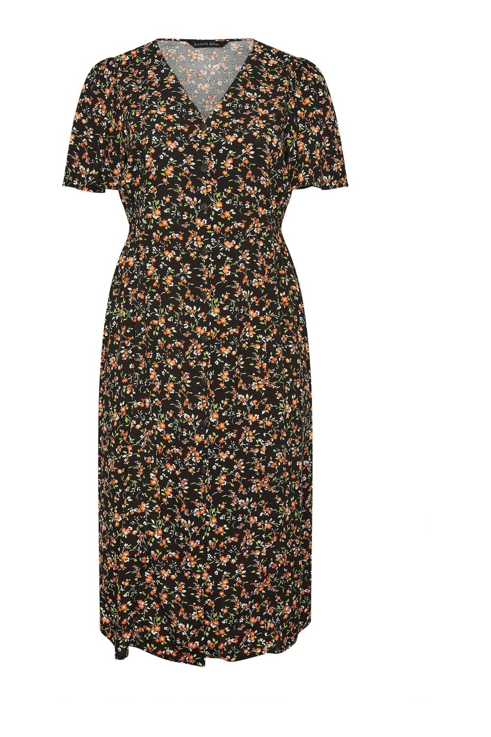 Платье с пуговицами на рукавах ангелочках Evans, оранжевый
Платье с пуговицами на рукавах ангелочках Evans, оранжевый