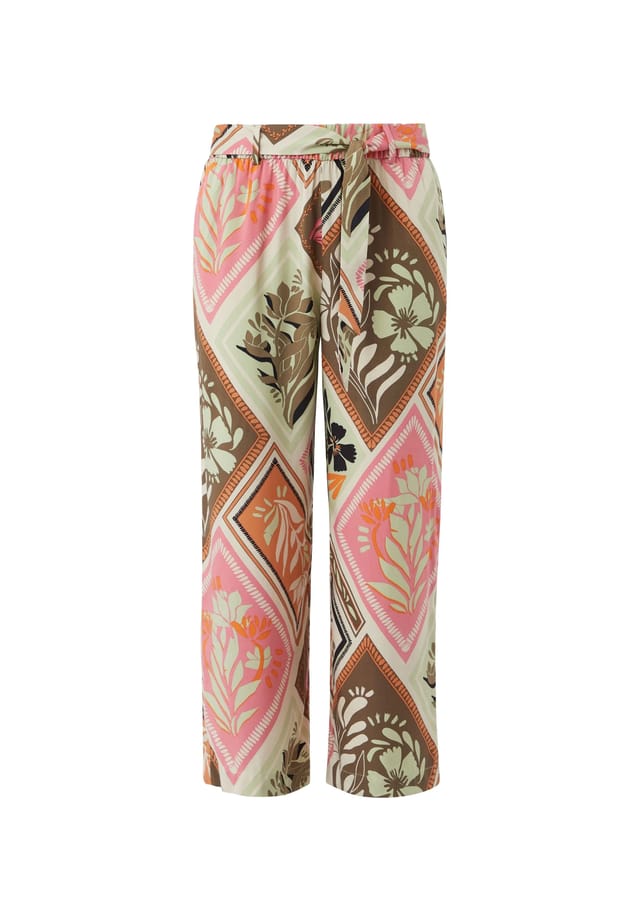 Брюки из ткани с карманами и завязывающимся поясом Comma,, мультиколор
Брюки из ткани с карманами и завязывающимся поясом Comma,, мультиколор