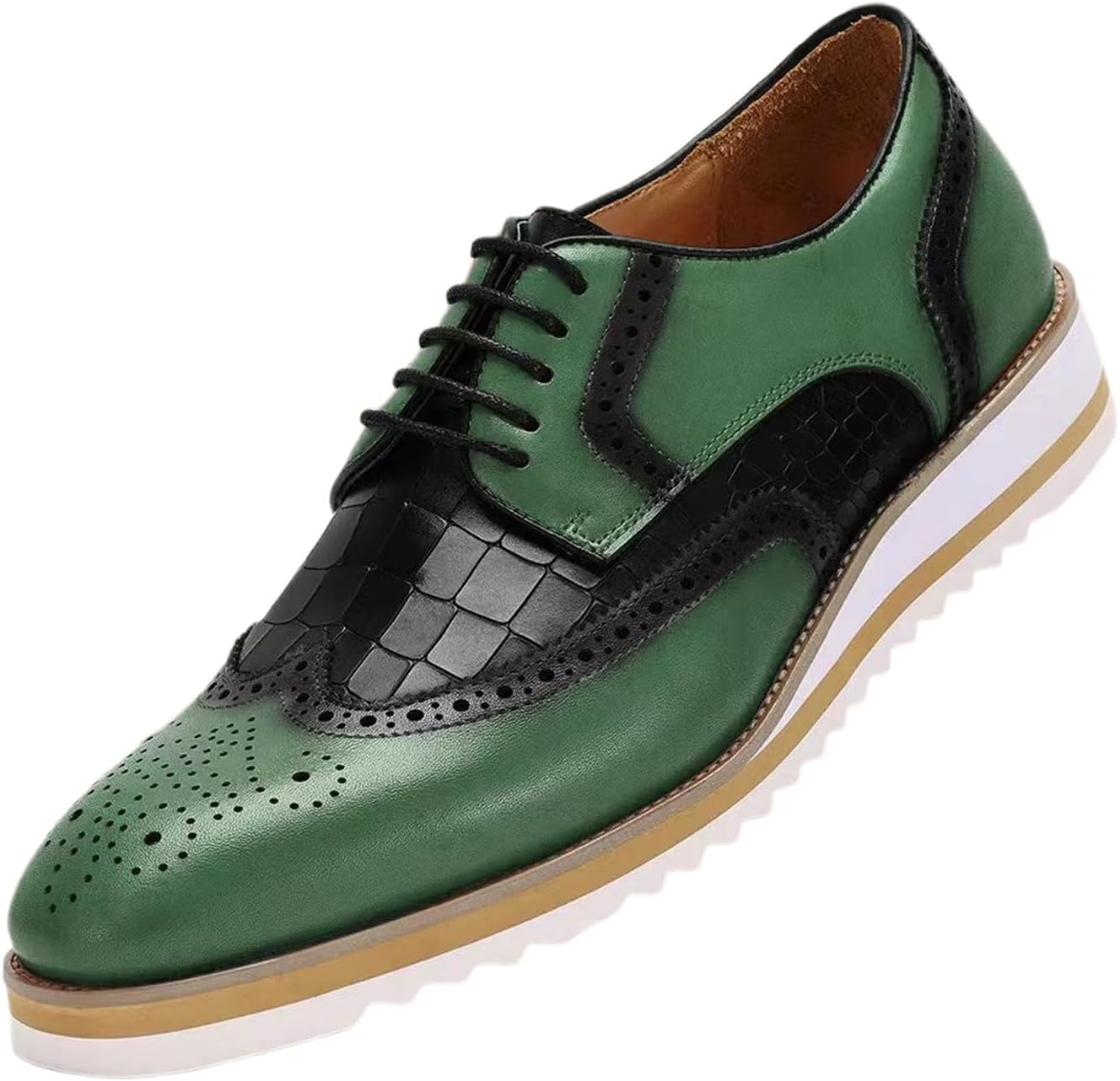 Мужские деловые туфли Santimon из натуральной кожи с крылышками и оксфордской шнуровкой - элегантная обувь для бизнеса и костюмов с ультракомфортной стелькой, идеальна для свадеб и офиса, зеленый
Мужские деловые туфли Santimon из натуральной кожи с крылышками и оксфордской шнуровкой - элегантная обувь для бизнеса и костюмов с ультракомфортной стелькой, идеальна для свадеб и офиса, зеленый
