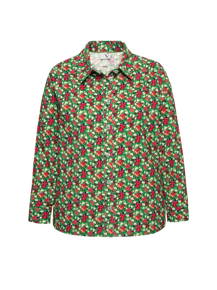 Блуза Ulla Popken Hemdbluse, оливковый 
Блуза Ulla Popken Hemdbluse, оливковый