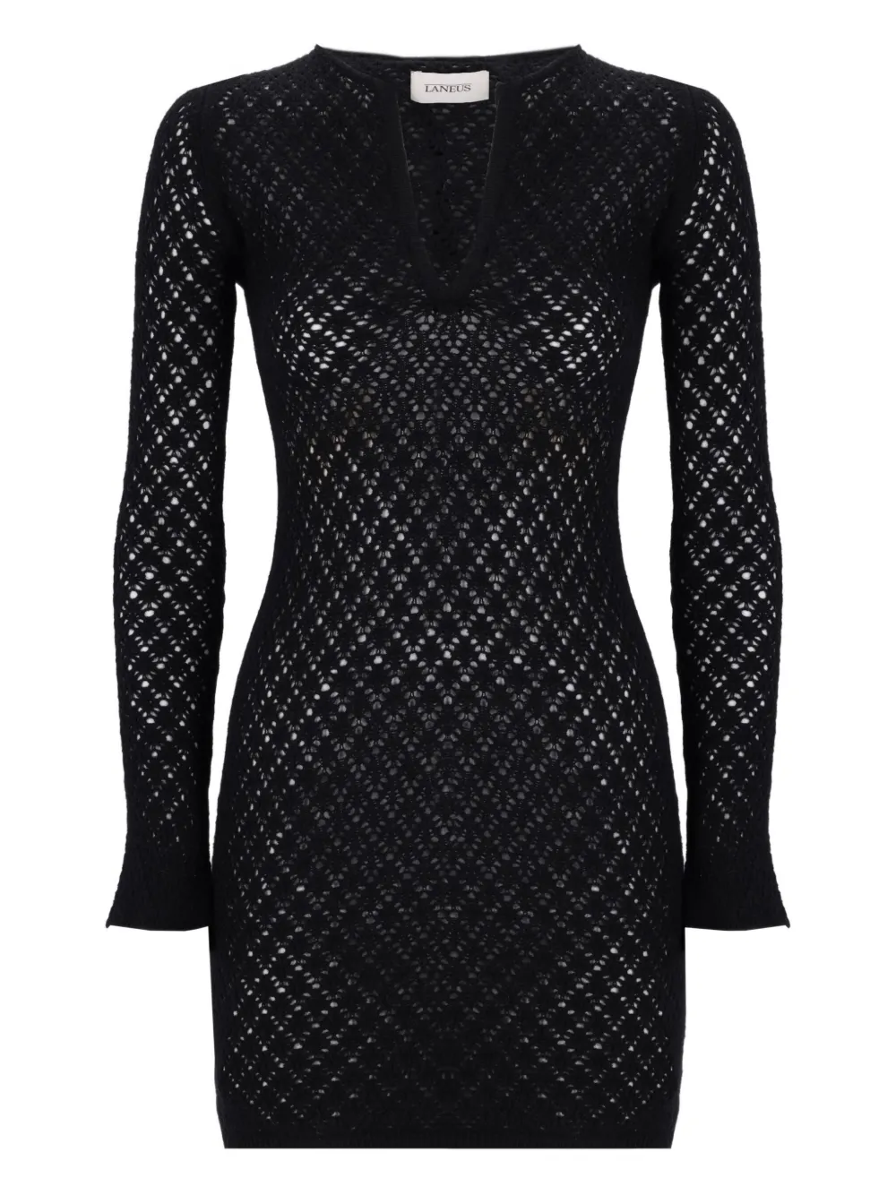 Платье мини рыхлой вязки с V-образным вырезом Laneus, черный
Платье мини рыхлой вязки с V-образным вырезом Laneus, черный