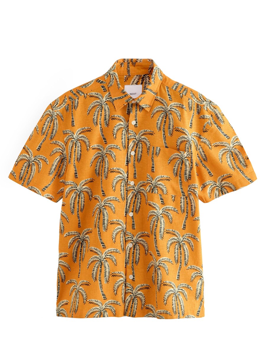 Рубашка обычного кроя на пуговицах Next, оранжевый 
Рубашка обычного кроя на пуговицах Next, оранжевый