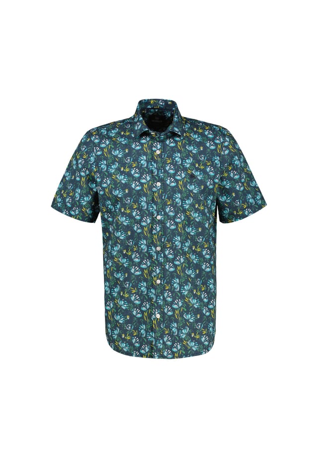 Рубашка из поплина-стрейча с цветочным узором Lerros, синий 
Рубашка из поплина-стрейча с цветочным узором Lerros, синий