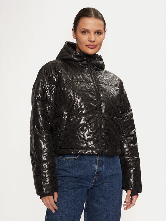 Пуховик свободного кроя Dkny, черный 
Пуховик свободного кроя Dkny, черный