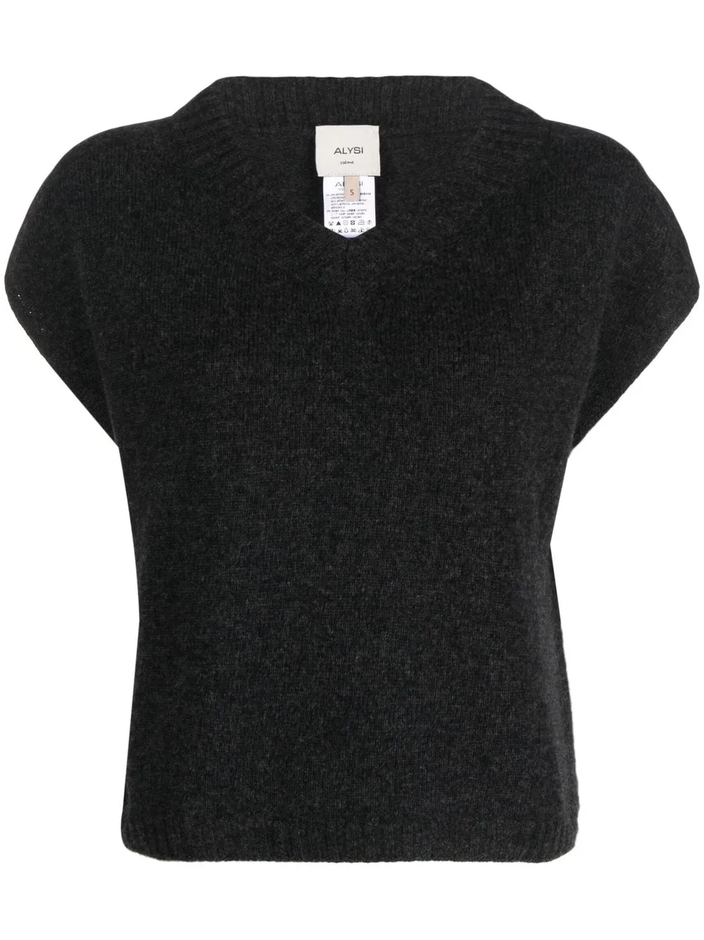 Джемпер в рубчик с v-образным вырезом Alysi, серый
Джемпер в рубчик с v-образным вырезом Alysi, серый