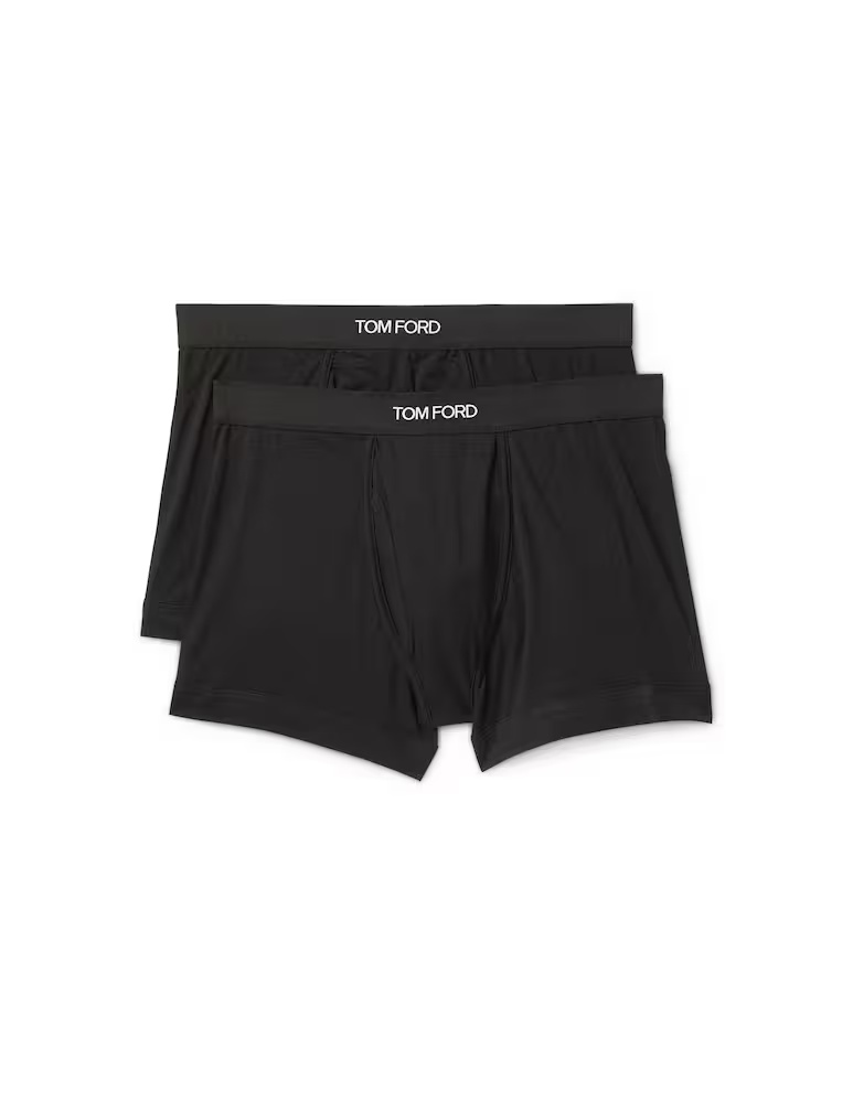 Трусики-боксеры из хлопкового модала Bipack Tom Ford, черный 
Трусики-боксеры из хлопкового модала Bipack Tom Ford, черный