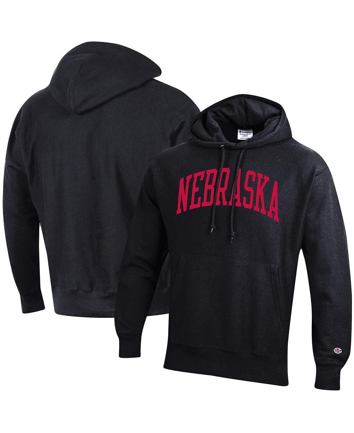 Мужской черный пуловер с капюшоном Nebraska Huskers Team Arch обратного переплетения Champion
Мужской черный пуловер с капюшоном Nebraska Huskers Team Arch обратного переплетения Champion