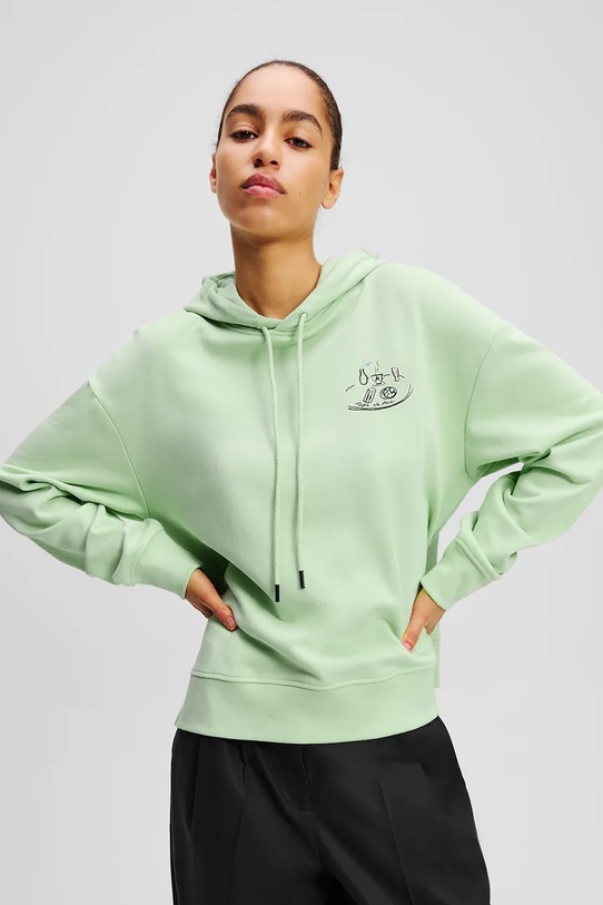 Хлопковая толстовка Karl Lagerfeld, зеленый
Хлопковая толстовка Karl Lagerfeld, зеленый