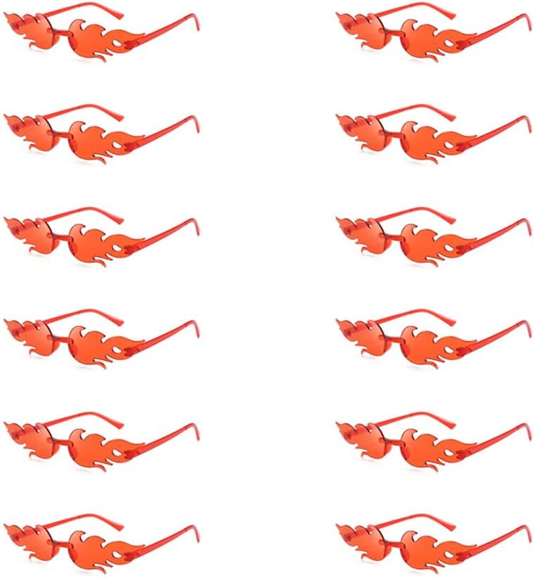 12 пар в комплекте. Солнцезащитные очки в форме пламени. Модные без оправы, яркие, конфетные, для вечеринок. Стильный дизайн. Разноцветные солнцезащитные очки HYYZZC, Light Red 12
12 пар в комплекте. Солнцезащитные очки в форме пламени. Модные без оправы, яркие, конфетные, для вечеринок. Стильный дизайн. Разноцветные солнцезащитные очки HYYZZC, Light Red 12