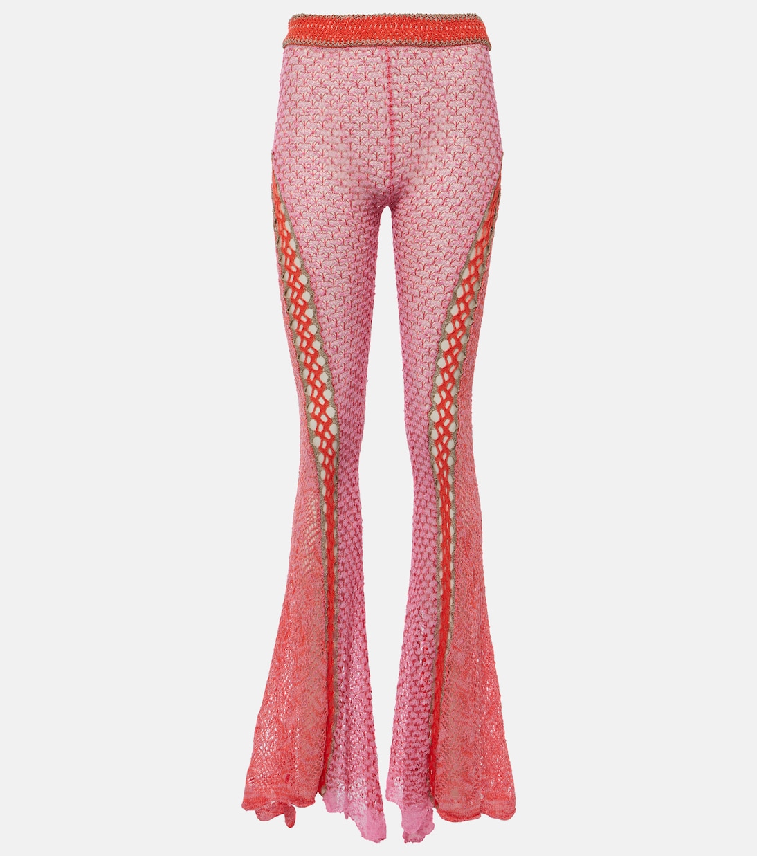 Расклешенные брюки из хлопка ажурной вязки Roberta Einer, красный
Расклешенные брюки из хлопка ажурной вязки Roberta Einer, красный