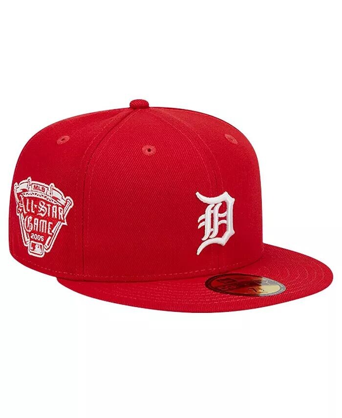 Мужская красная приталенная шляпа с логотипом Detroit Tigers 59FIFTY New Era, красный 
Мужская красная приталенная шляпа с логотипом Detroit Tigers 59FIFTY New Era, красный