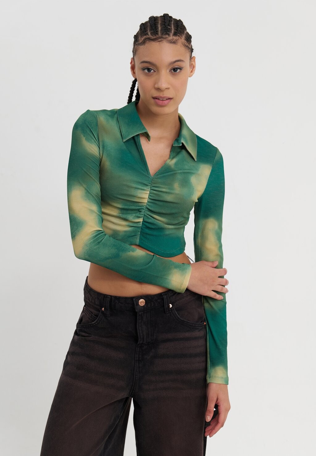 Топ с длинными рукавами Even&Odd, темно-зеленый
Топ с длинными рукавами Even&Odd, темно-зеленый