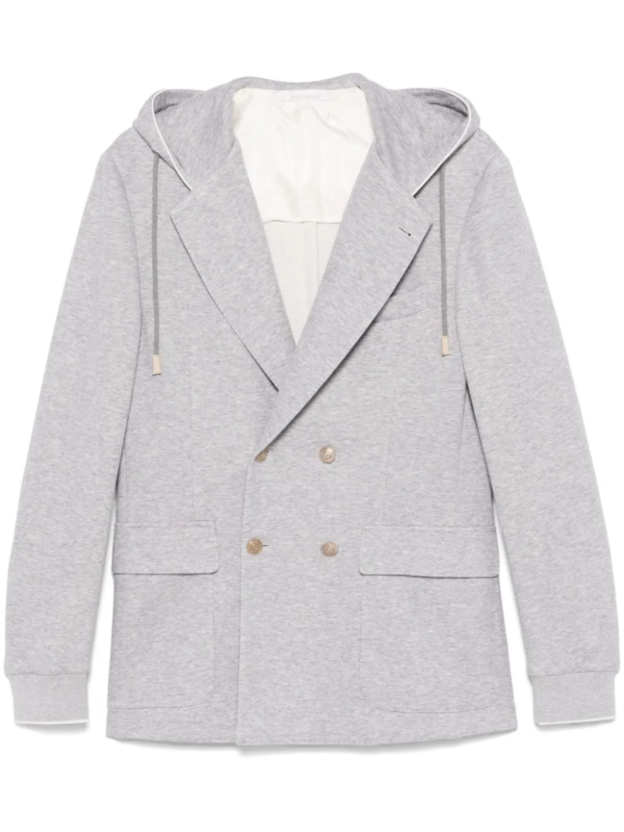 Двубортный пиджак с капюшоном Eleventy, серый
Двубортный пиджак с капюшоном Eleventy, серый