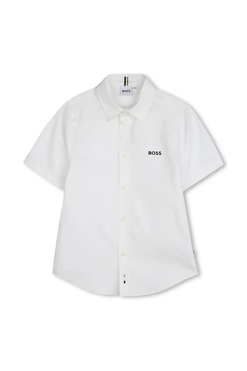 Детская хлопковая рубашка Boss, белый
Детская хлопковая рубашка Boss, белый