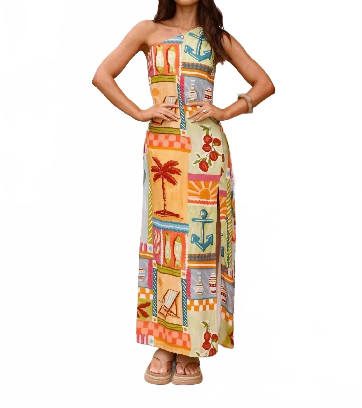 Платье из льна с открытыми плечами и разрезом на талии в цветочном принте Little Trendy, Floral
Платье из льна с открытыми плечами и разрезом на талии в цветочном принте Little Trendy, Floral