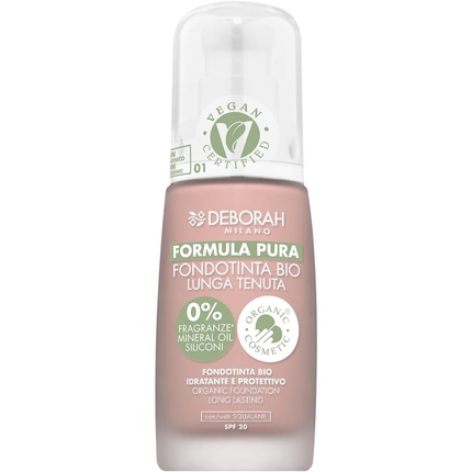 Pure Formula Bio Long Lasting Foundation N.01 Равномерное покрытие и комфорт Deborah
Pure Formula Bio Long Lasting Foundation N.01 Равномерное покрытие и комфорт Deborah